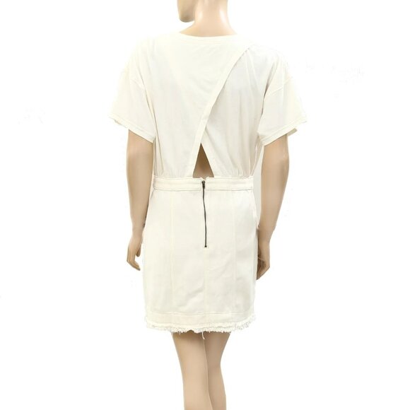 Pilcro Anthropologie Denim Skirt & Knit Tee Twofer Mini Dress Cotton S-4 268170 - Picture 12 of 15